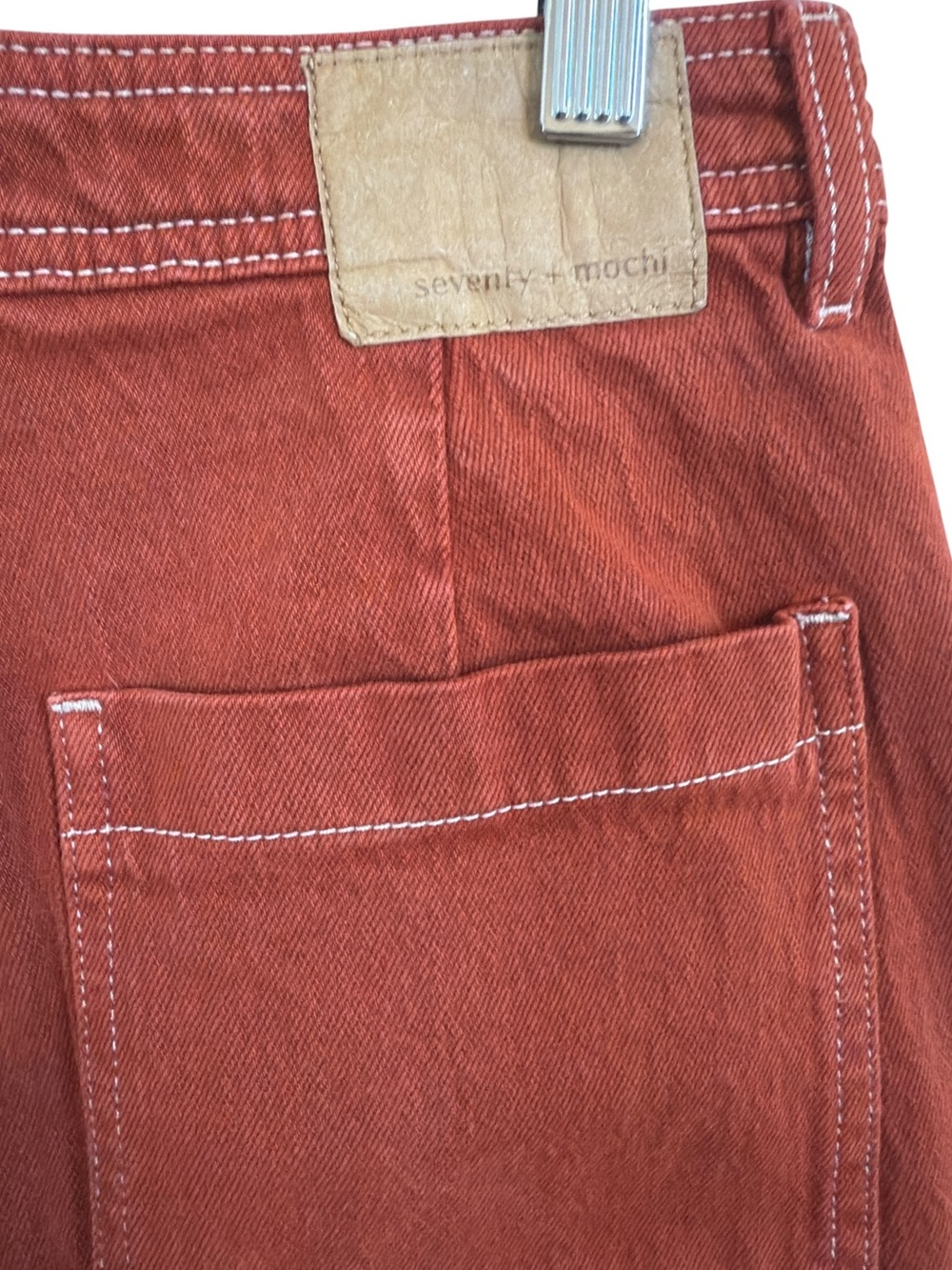 Seventy + Mochi Rust Red Wide-Leg Denim Jeans – Women’s Size 29 - Picture 5 of 15